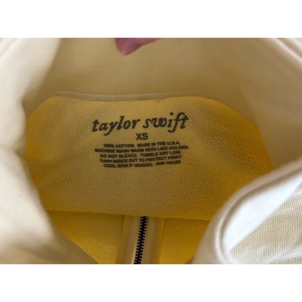 Official Taylor Swift Folklore Sweatshirt 1/4 Zip The Eras Tour Sz XS - Picture 3 of 5
